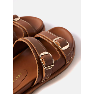 Mint Velvet Tan Leather Sandals